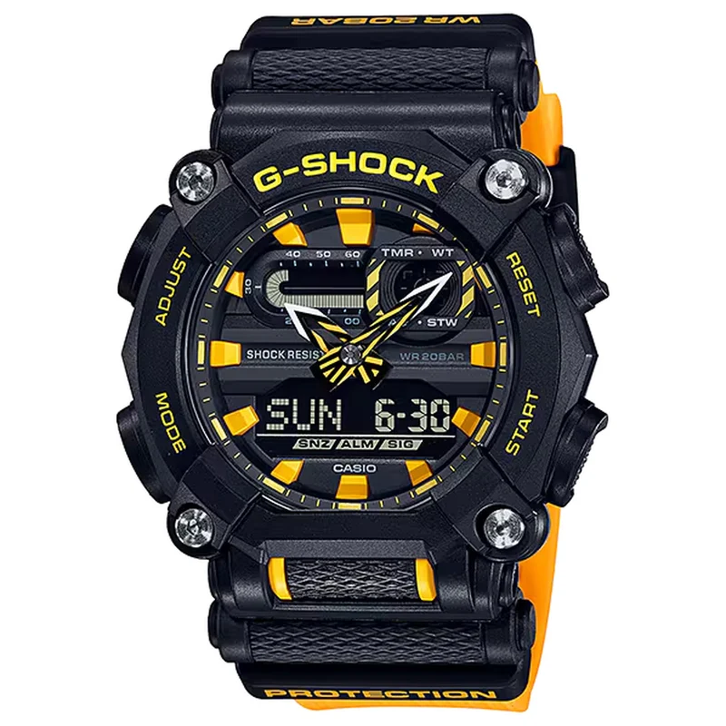 Montre Casio G-Shock GA-900A-1A9 Homme Noir Jaune