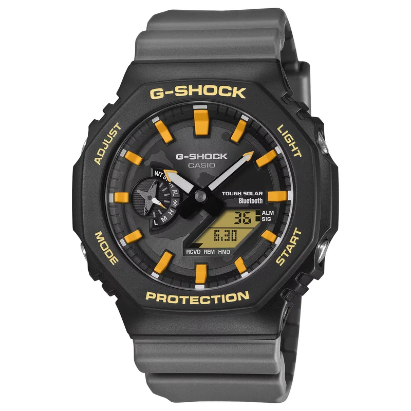 Montre Casio G-Shock GA-B2100DF-1A Homme Gris Jaune