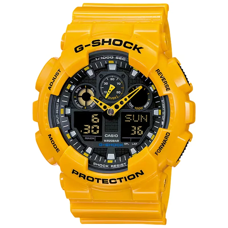 Montre Casio G-Shock GA-100A-9A Homme Jaune