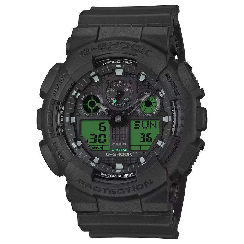 Montre Casio G-Shock GA-100BEG-1A Homme Noir Vert