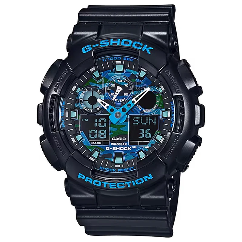 Montre Casio G-Shock GA-100CB-1A Homme Noir Bleu