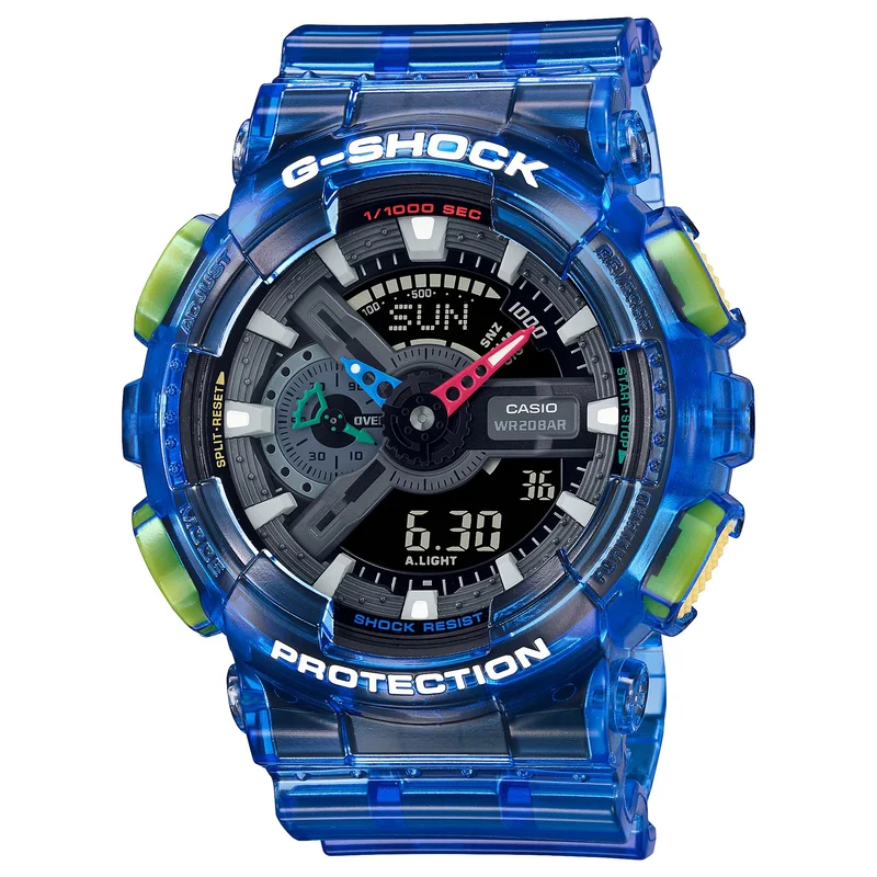 Montre Casio G-Shock GA-110JT-2A Homme Bleu Transparent