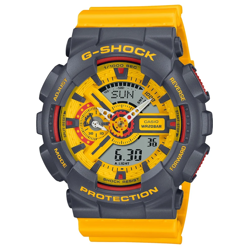 Montre Casio G-Shock GA-110Y-9A Homme Gris Jaune