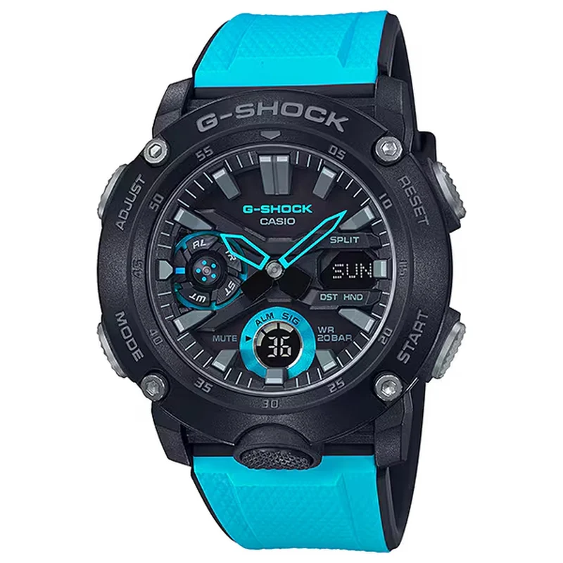 Montre Casio G-Shock GA-2000-1A2 Homme Noir Bleu