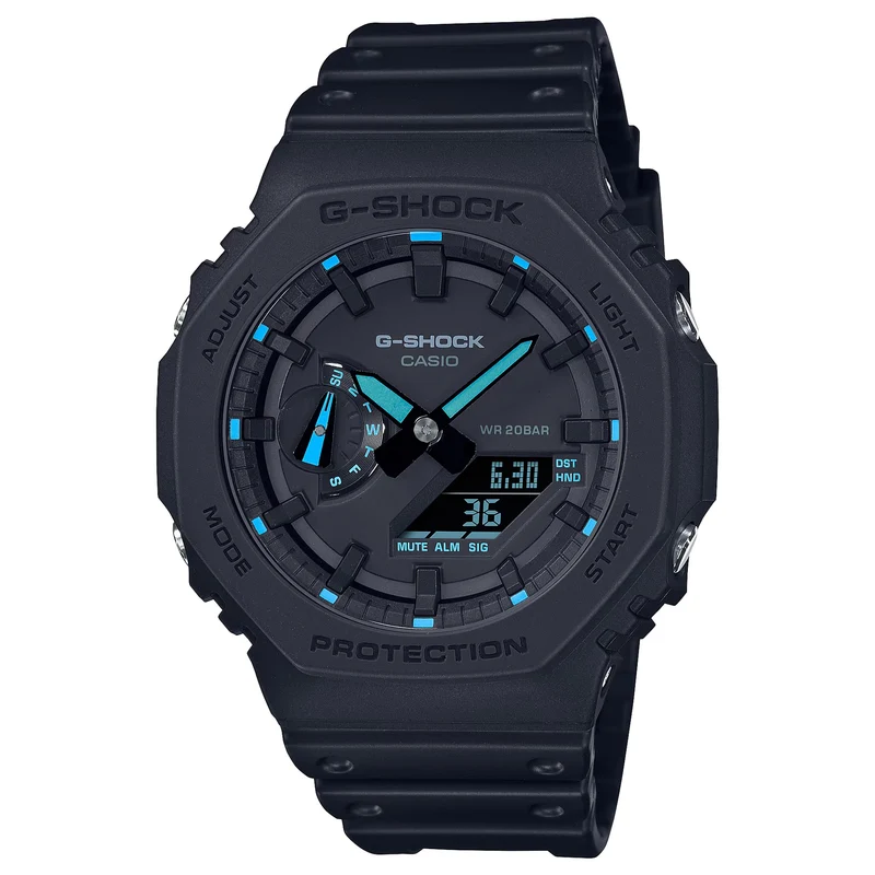 Montre Casio G-Shock GA-2100-1A2 Homme Noir Bleu