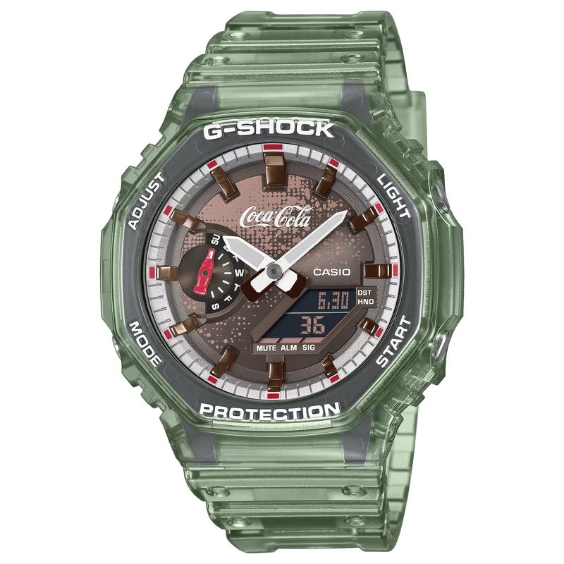 Montre Casio G-Shock GA-2100CC-3A Homme Vert Gris Coca-Cola