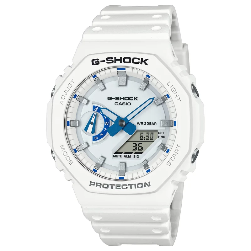 Montre Casio G-Shock GA-2100HDS-7A Homme Blanc Bleu