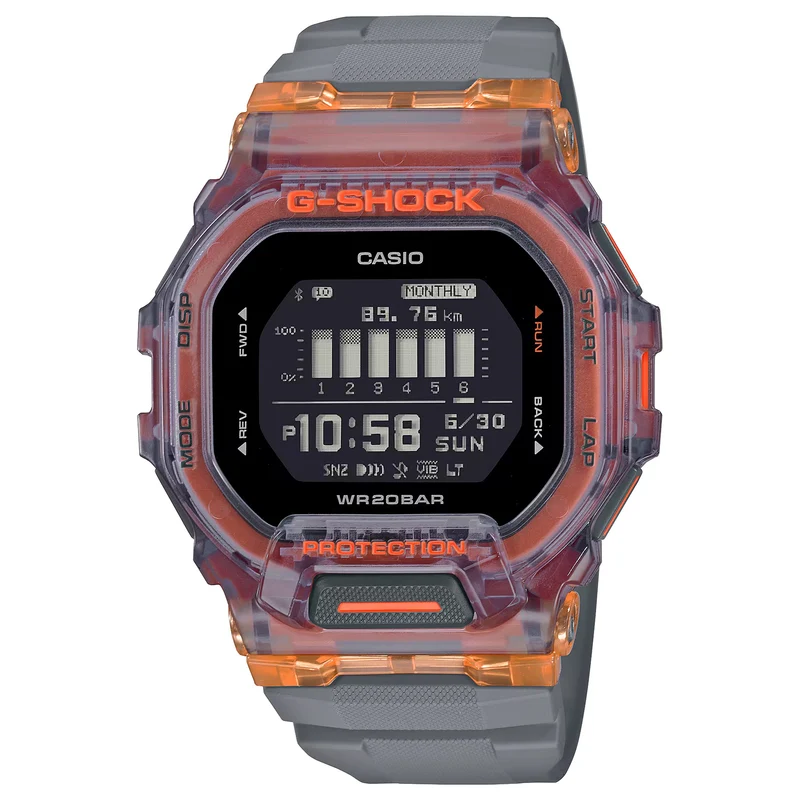 Montre Casio G-Shock GBD-200SM-1A5 Homme Gris Orange