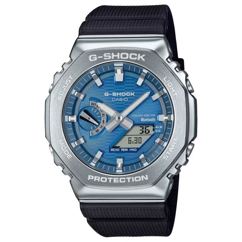 Montre Casio G-Shock GBM-2100A-2B Homme Argenté Bleu