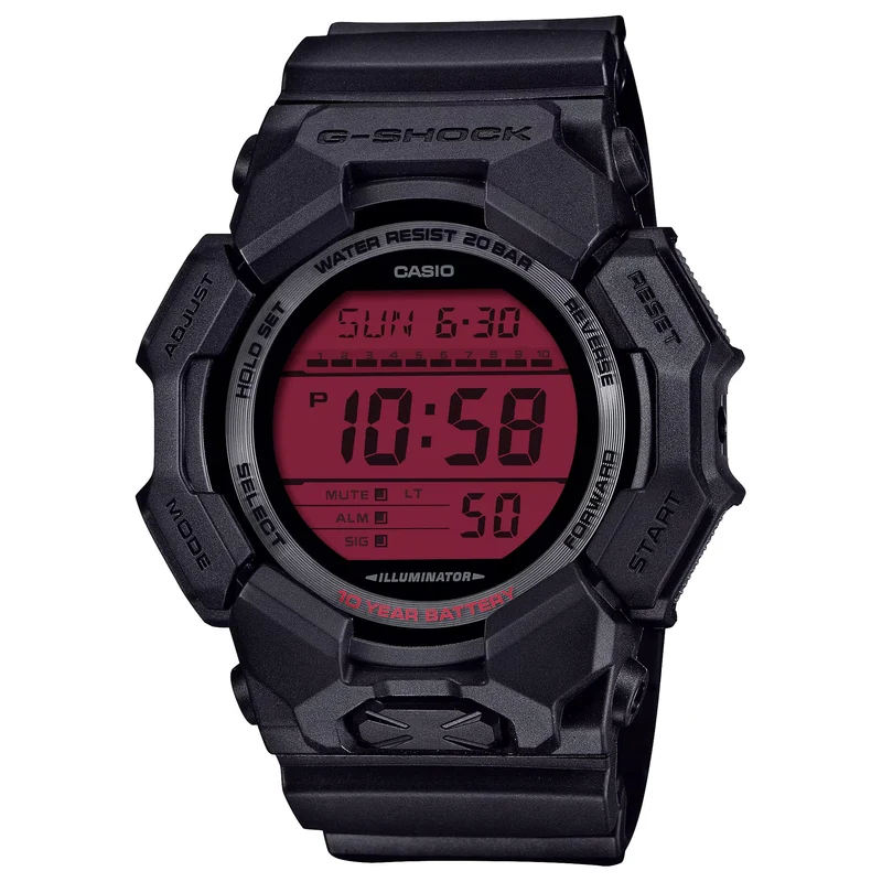 Montre Casio G-Shock GD-010BBR-1 Homme Noir Rouge