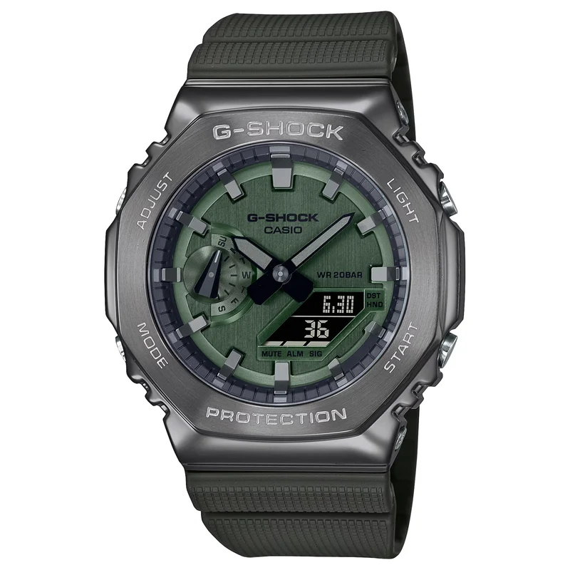 Montre Casio G-Shock GM-2100B-3A Homme Vert Argenté