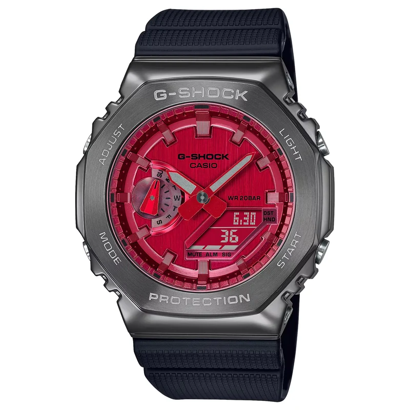 Montre Casio G-Shock GM-2100B-4A Homme Rouge Argenté