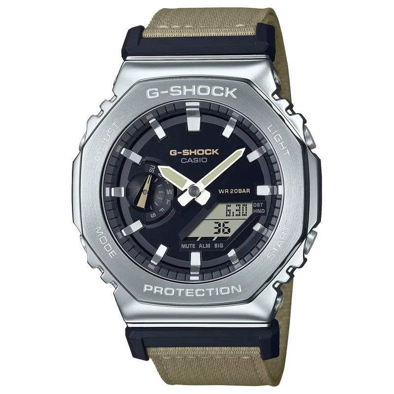 Montre Casio G-Shock GM-2100C-5A Homme Argenté NATO