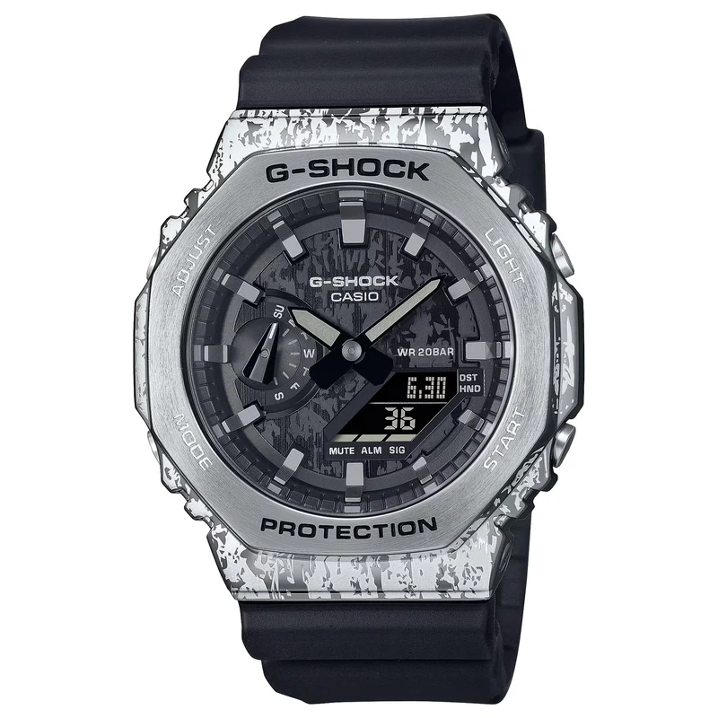 Montre Casio G-Shock GM-2100GC-1A Homme Argenté Noir