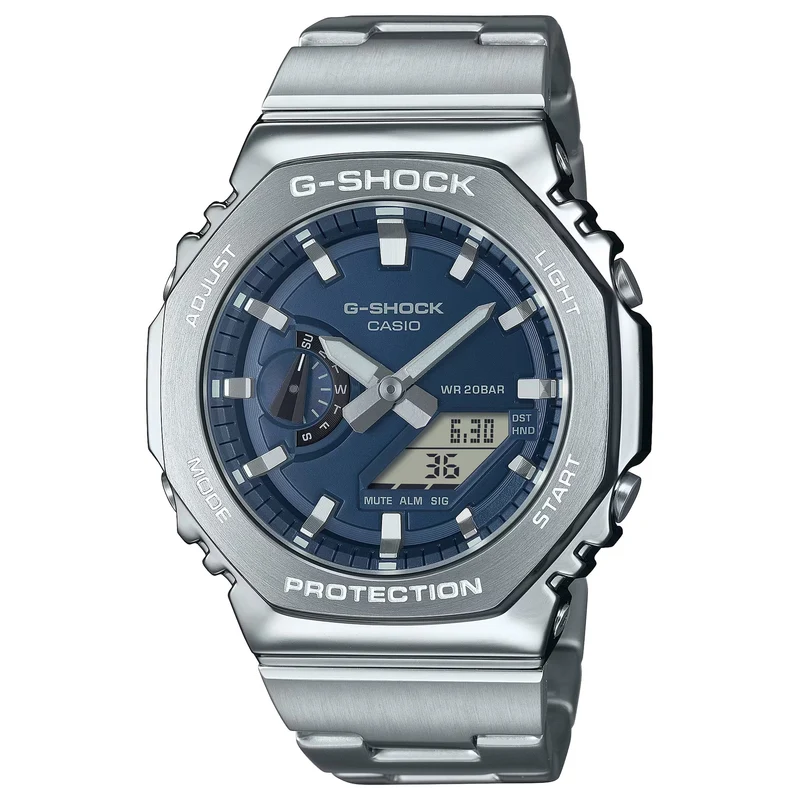 Montre Casio G-Shock GM-2110D-2B Homme Argenté Bleu