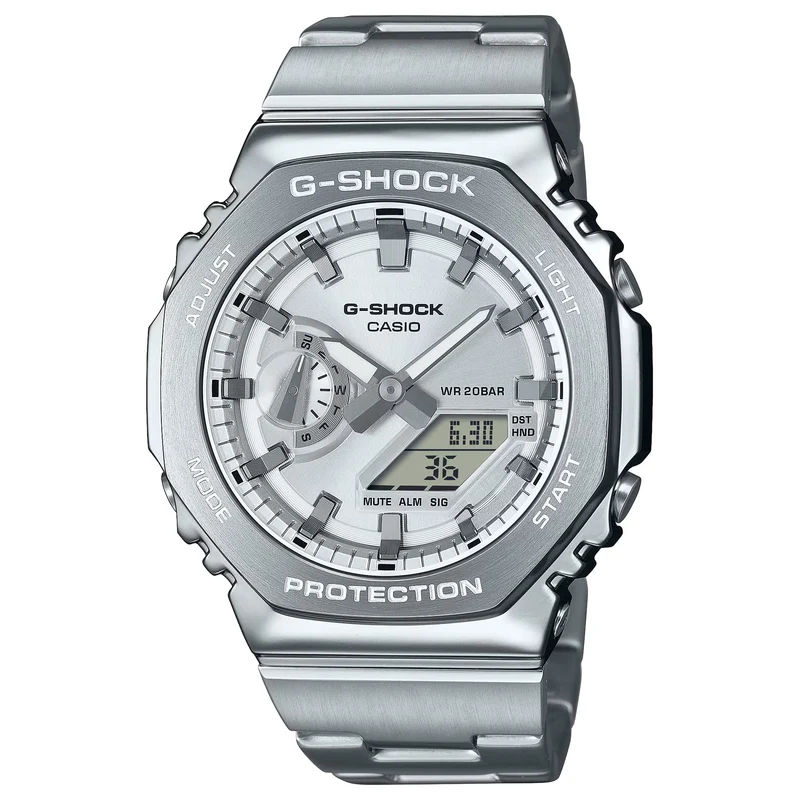 Montre Casio G-Shock GM-2110D-7A Homme Argenté
