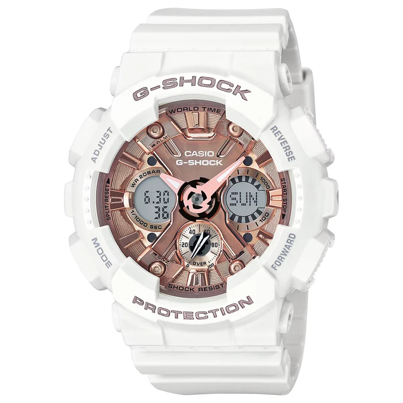 Montre Casio G-Shock GMA-S120MF-7A2 Femme Blanc Or Rose