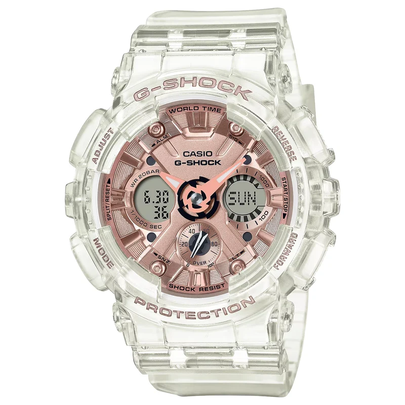Montre Casio G-Shock GMA-S120SR-7A Femme Transparent Or Rose