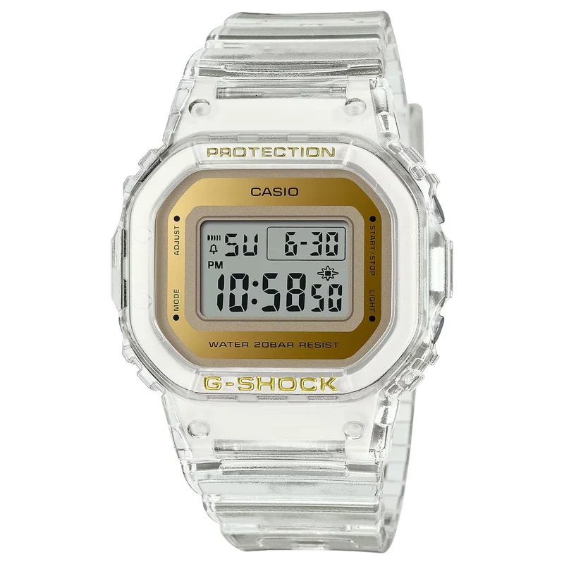Montre Casio G-Shock GMD-S5600SG-7 Femme Transparent Doré