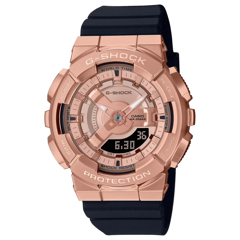 Montre Casio G-Shock GM-S110PG-1A Femme Or Rose Noir