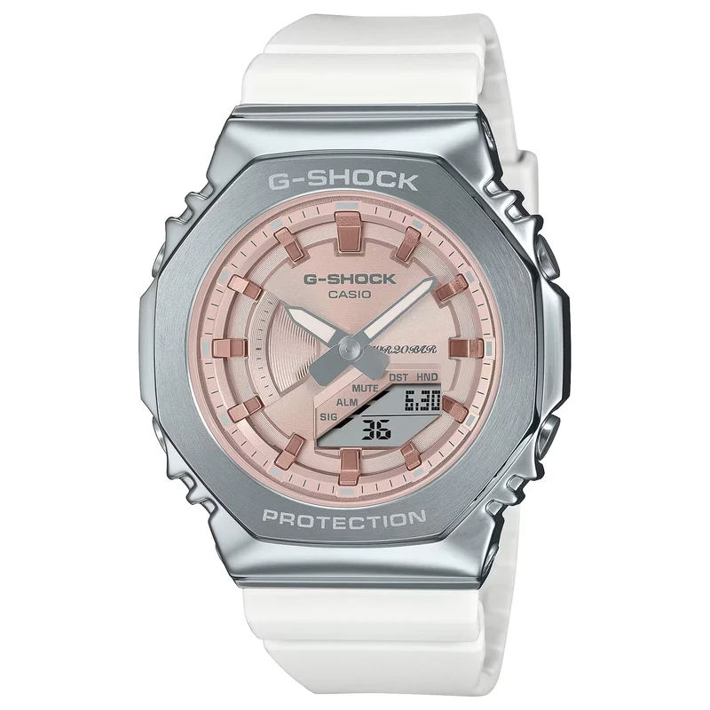 Montre Casio G-Shock GM-S2100WS-7A Femme Argenté Rose