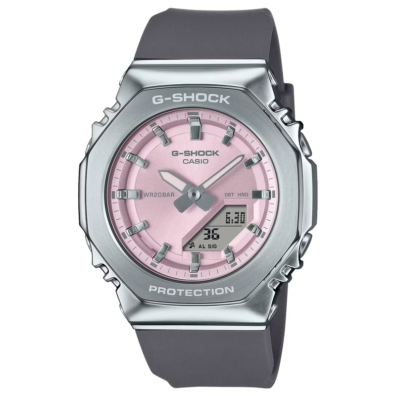 Montre Casio G-Shock GM-S2110-4A Femme Argenté Rose