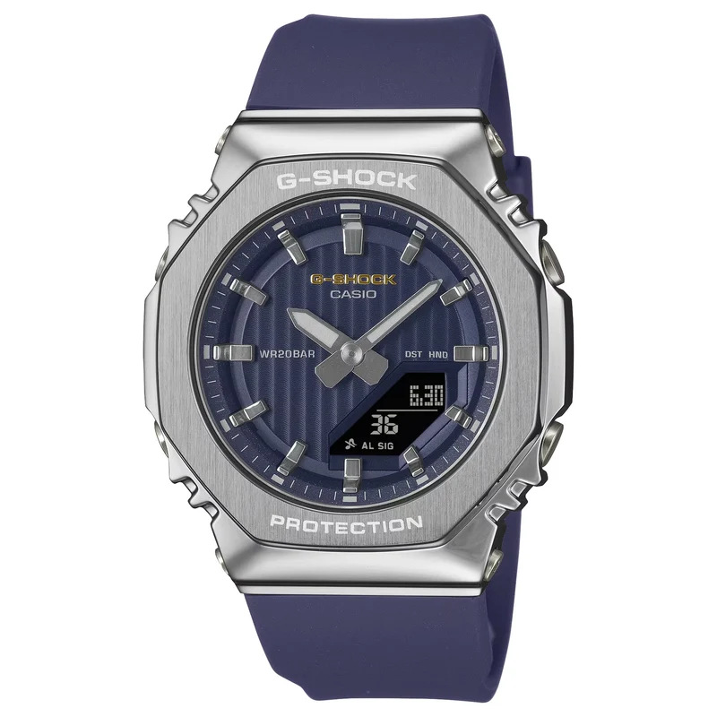Montre Casio G-Shock GM-S2110SH-2A Femme Argenté Bleu