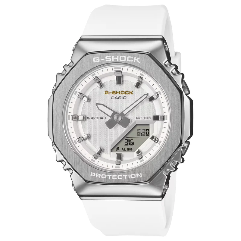 Montre Casio G-Shock GM-S2110SH-7A Femme Argenté Blanc