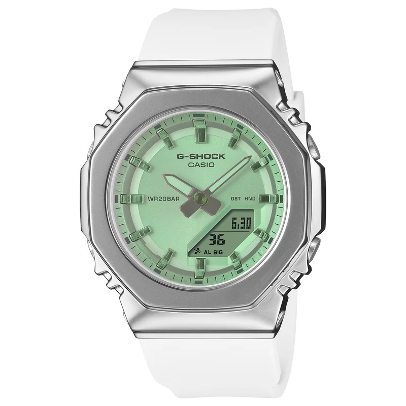 Montre Casio G-Shock GM-S2110SR-7A Femme Vert Blanc