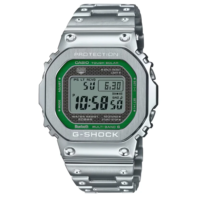 Montre Casio G-Shock GMW-B5000D-3 Homme Argenté Vert