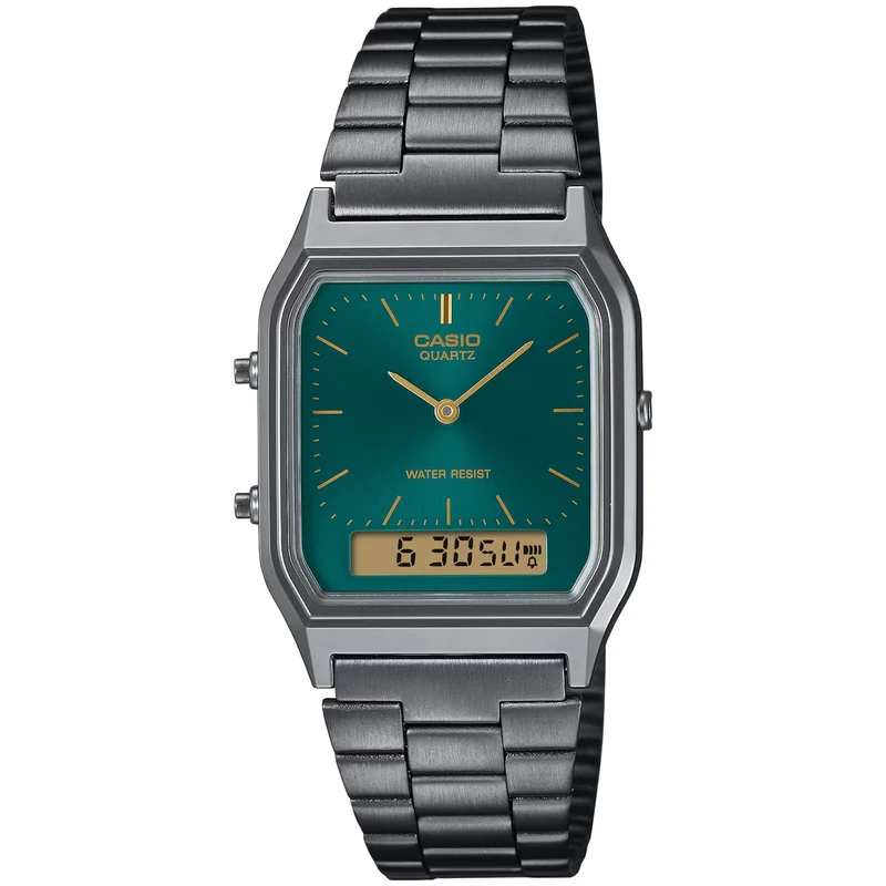 Montre Casio Mixte Vintage Retro AQ-230EGG-3A Gris Vert