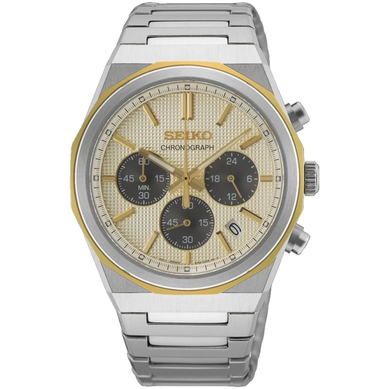 Montre Seiko Essentials Homme HGK001P1 Chronographe Argenté Doré
