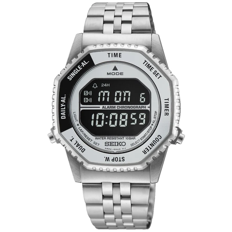 Montre Seiko Sports Rotocall Homme HFL002P1 Digitale Argenté