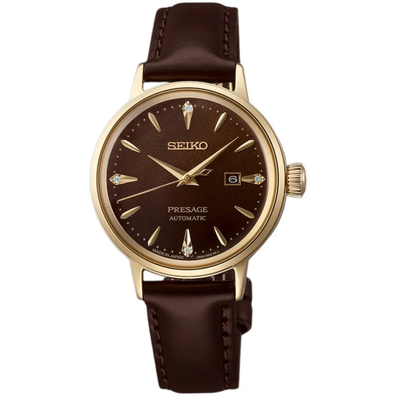 Montre Seiko Automatique Presage Cocktail Femme SRE020J1 Marron