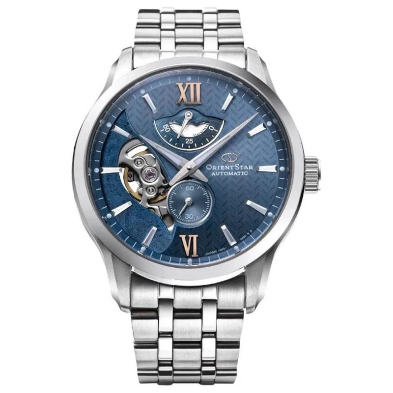 Montre Orient Star Contemporary RE-AV0B08L00B Cœur Ouvert Bleu Automatique