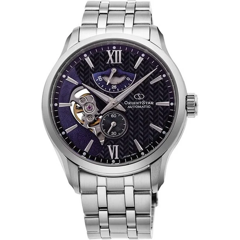 Montre Orient Star Contemporary RE-AV0B03B00B Cœur Ouvert Bleu Automatique