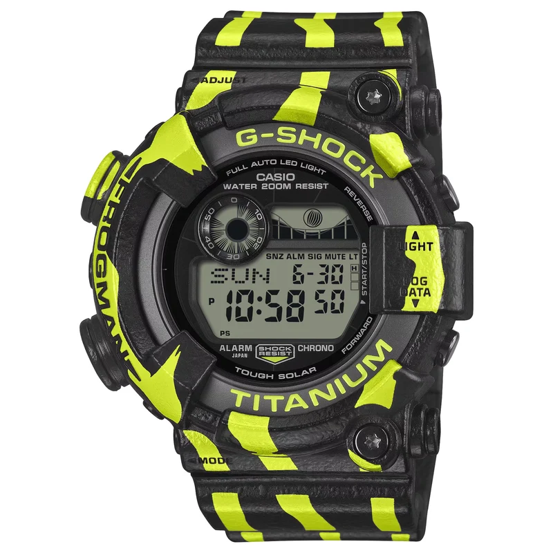 Montre Casio G-Shock GW-8200TPF-1 Homme Noir Jaune Frogman