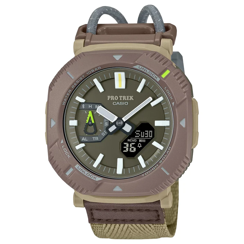Montre Casio Pro Trek PRJ-B001B-5 Homme Vert Marron
