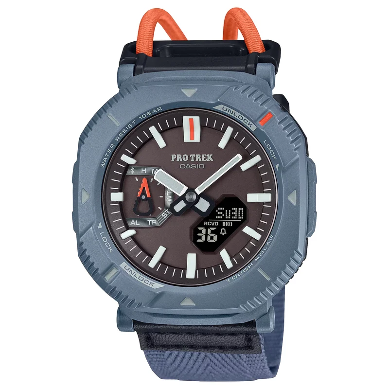 Montre Casio Pro Trek PRJ-B001B-2 Homme Bleu Orange