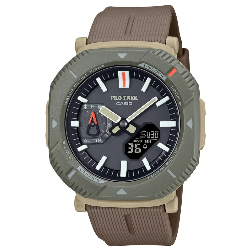 Montre Casio Pro Trek PRJ-B001-5 Homme Vert Marron