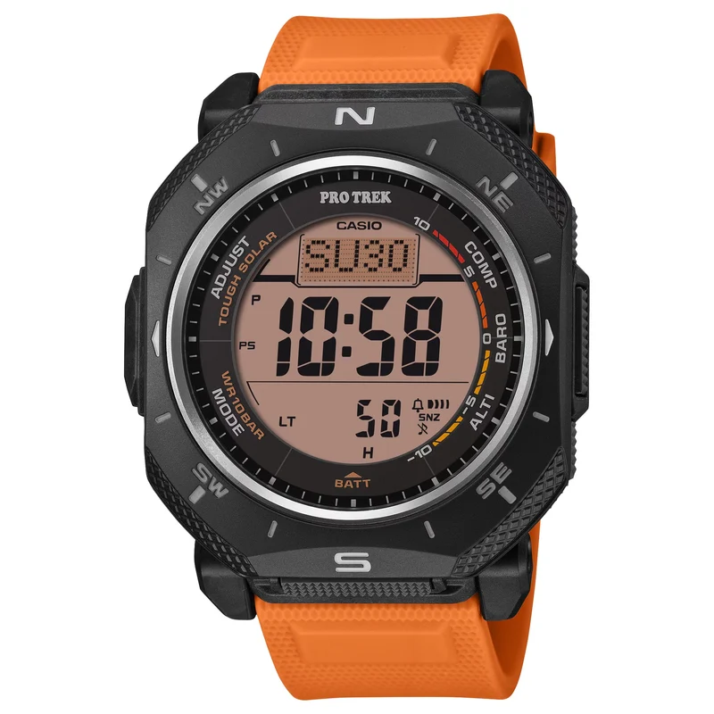 Montre Casio Pro Trek PRG-69-4 Homme Noir Orange