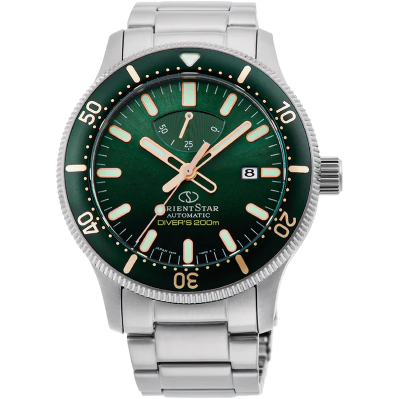 Montre Orient Star Sport Diver RE-AU0307E00B Réserve de marche Vert Automatique