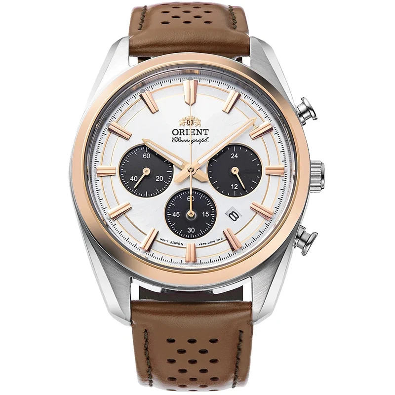 Montre Orient Stretto RA-TX0306S10B Solar Chronograph Blanc Solaire