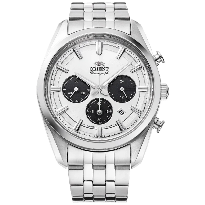 Montre Orient Stretto RA-TX0305S10B Solar Chronograph Blanc Solaire