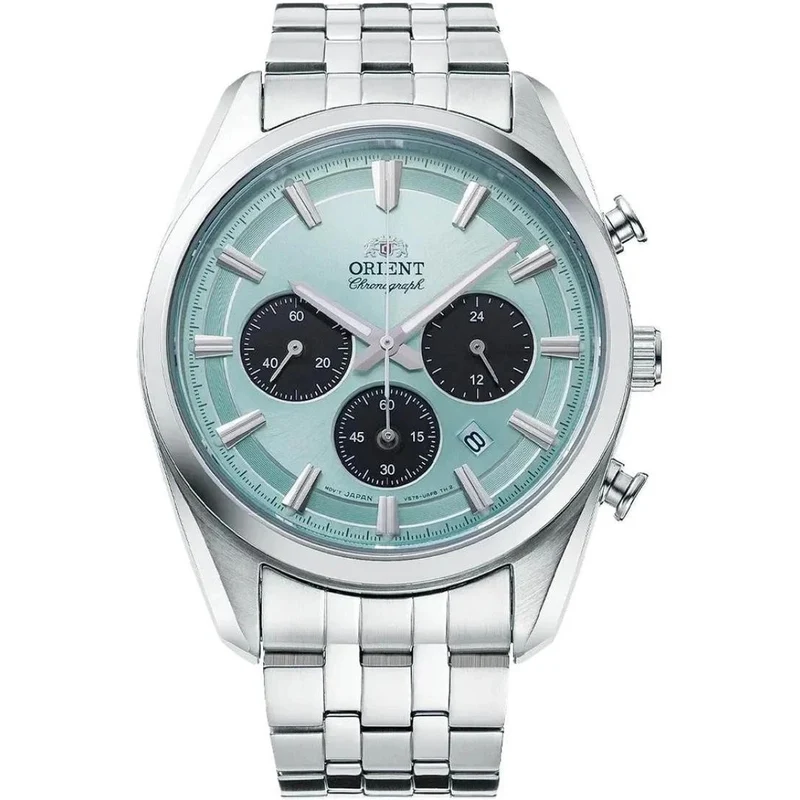 Montre Orient Stretto RA-TX0304L10B Solar Chronograph Bleu Solaire