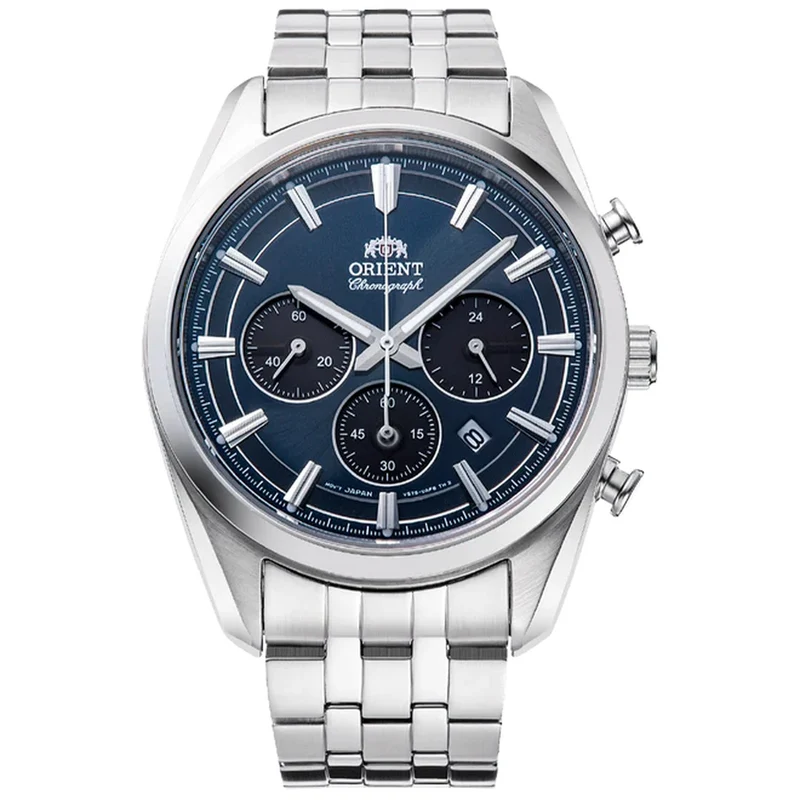Montre Orient Stretto RA-TX0303L10B Solar Chronograph Bleu Solaire