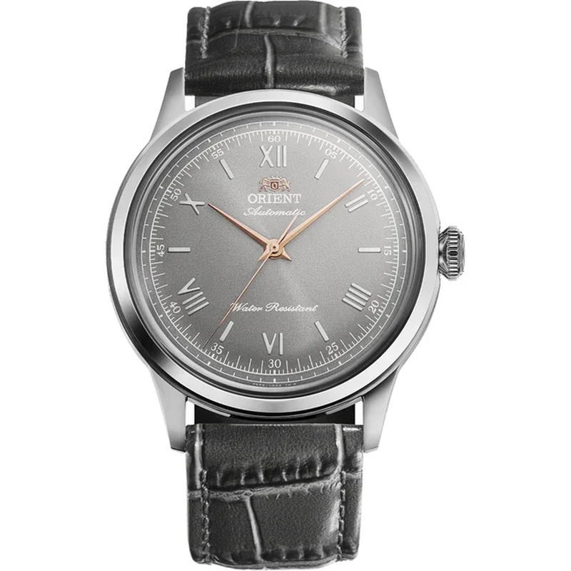 Montre Orient Bambino RA-BB0006N30B 38mm Chiffres Romains Gris Automatique