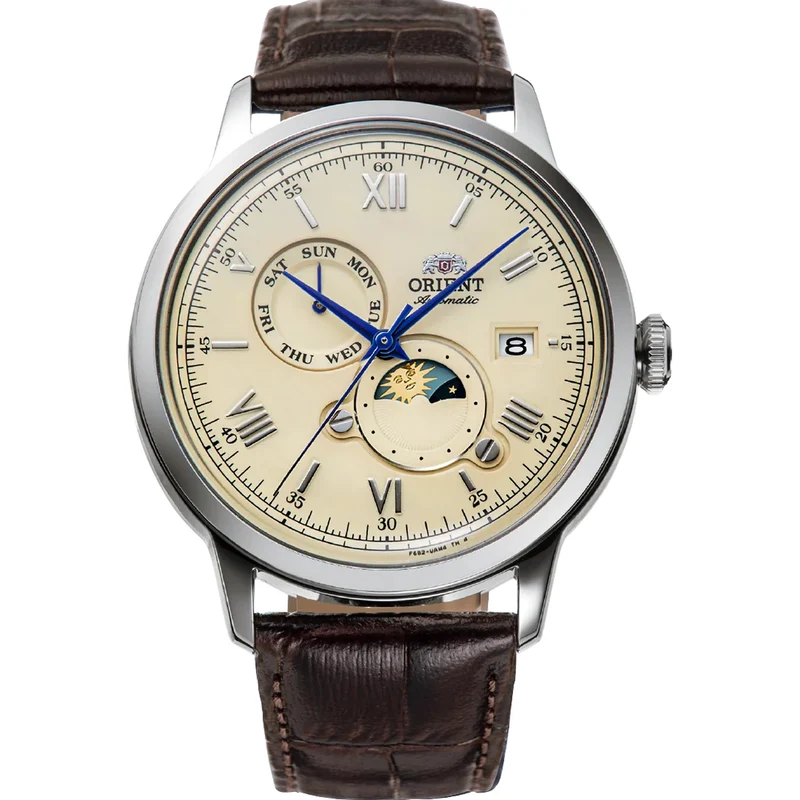 Montre Orient Bambino RA-AK0803Y30B Sun&Moon Beige Automatique