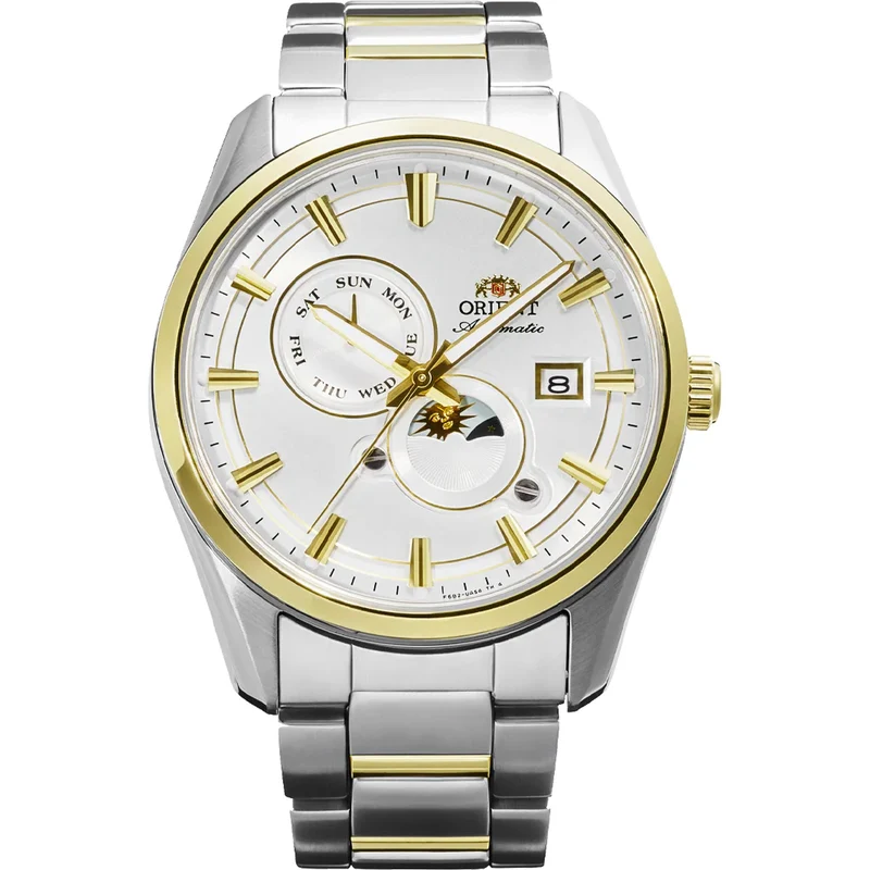 Montre Orient Stretto RA-AK0312S30B Sun & Moon Blanc Automatique
