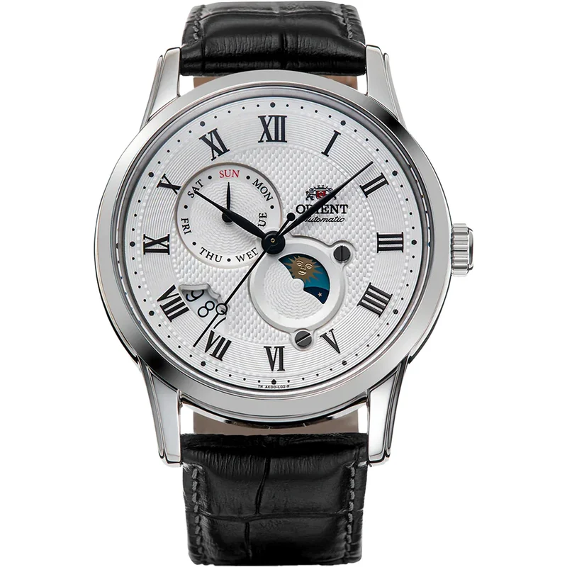 Montre Orient Classic RA-AK0008S30B Sun & Moon Blanc Solaire